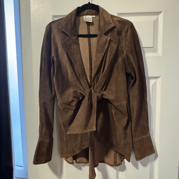 Finley Jackets & Blazers - Finley Women's Brown Leather Jacket Shaket